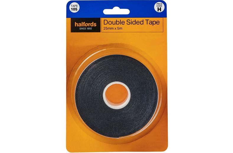Halfords Double Sided Tape 25mm x 5m (TAPE105) Halfords Double Sided Tape 25mm x 5m (TAPE105)