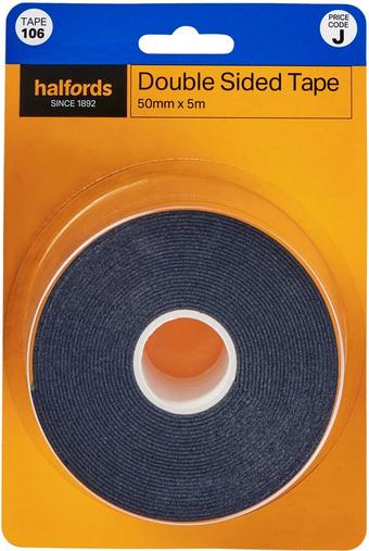 Halfords Double Sided Tape 50mm x 5m (TAPE106)