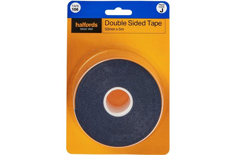 Halfords Double Sided Tape 50mm x 5m (TAPE106) Halfords Double Sided Tape 50mm x 5m (TAPE106)