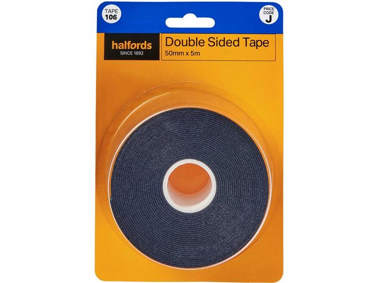 Halfords Double Sided Tape 50mm x 5m (TAPE106)