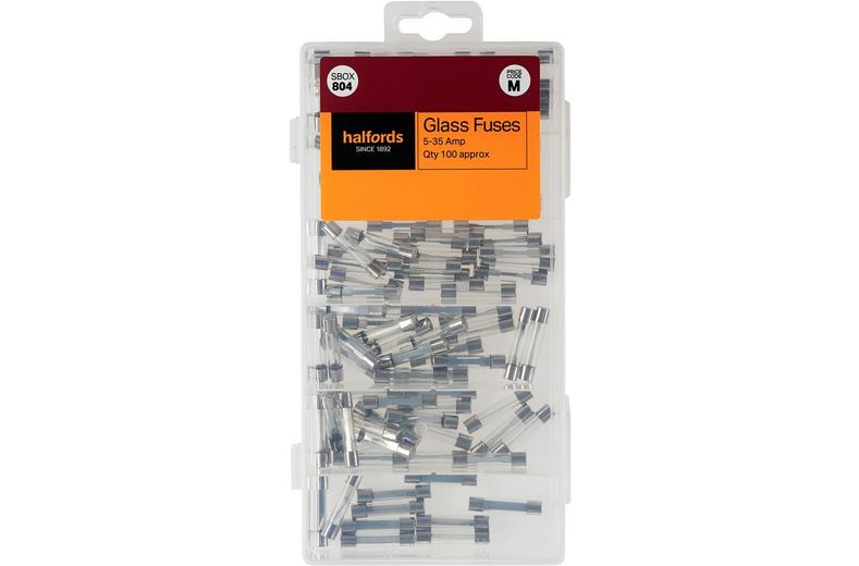 Halfords Assorted Glass Fuses (SBOX804) Halfords Assorted Glass Fuses (SBOX804)