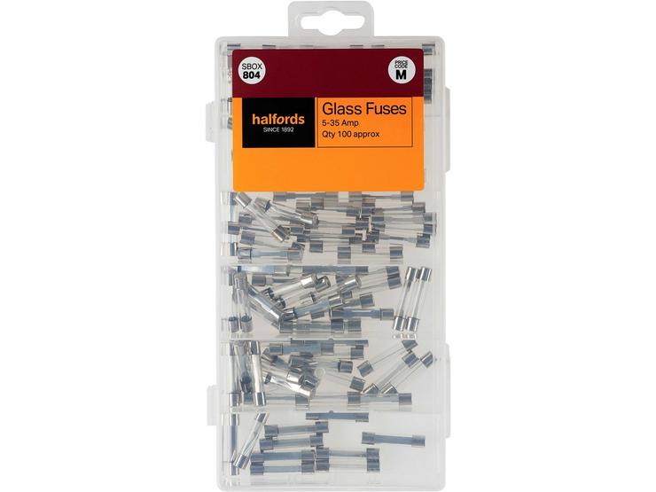 Halfords Assorted Glass Fuses (SBOX804)