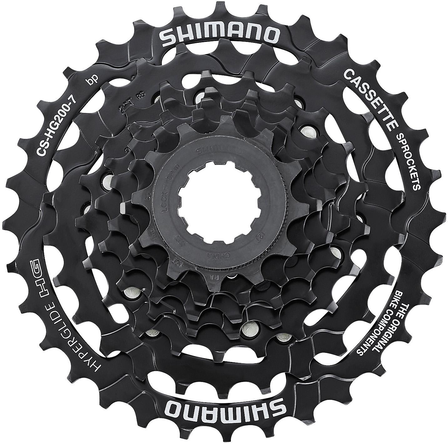 Halfords Shimano CS-HG200 7-Speed Cassette 12-32T | Pricematch, Extra 8% off for BC Members, Free Bike Health Check, Cycle2Work Scheme & 0% APR Finance.