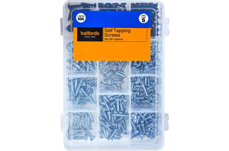 Halfords Assorted Self-Tapping Screws (LBOX906) Halfords Assorted Self-Tapping Screws (LBOX906)