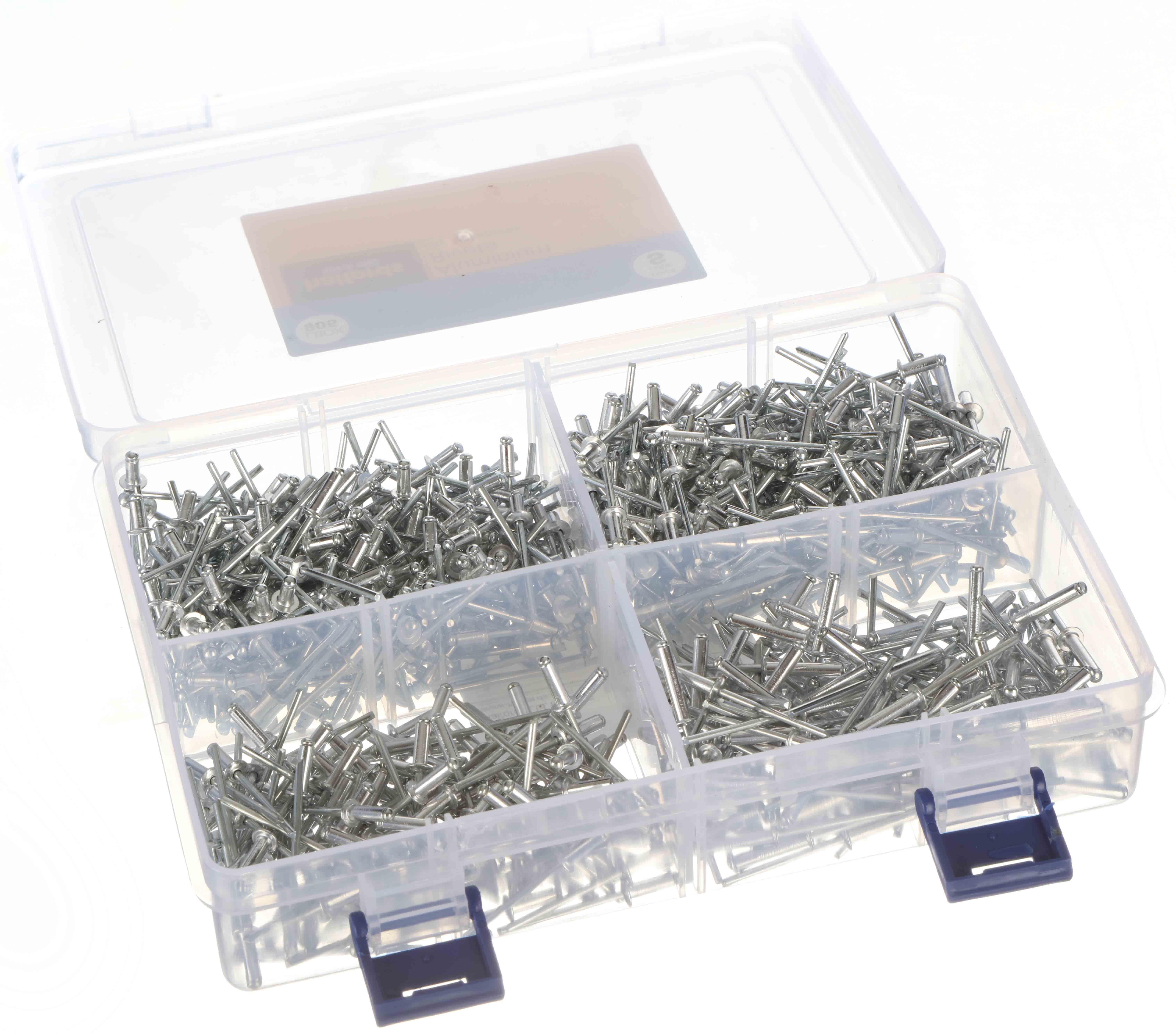 Halfords Assorted Aluminium Rivets (LBOX905)