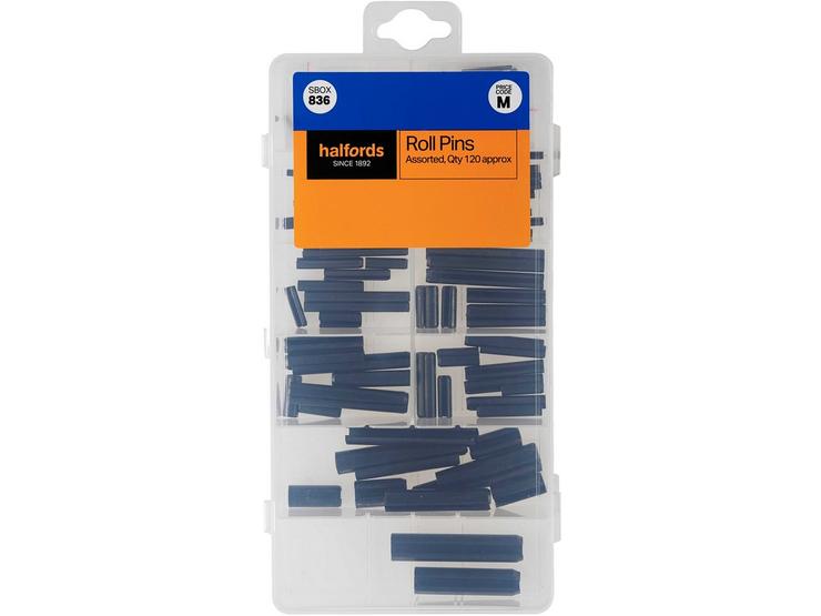 Halfords Assorted Roll Pins (SBOX836)