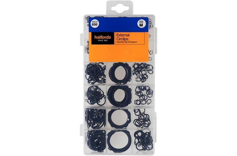 Halfords Assorted External Circlips (SBOX830) Halfords Assorted External Circlips (SBOX830)
