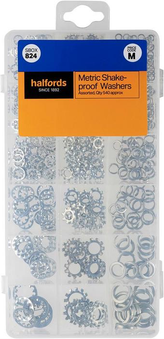 Halfords Assorted Shake Proof Washers (SBOX824)