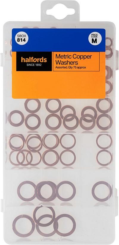 Halfords Assorted Copper Washers (SBOX814) Halfords Assorted Copper Washers (SBOX814)