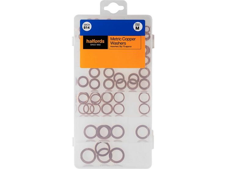 Halfords Assorted Copper Washers (SBOX814)