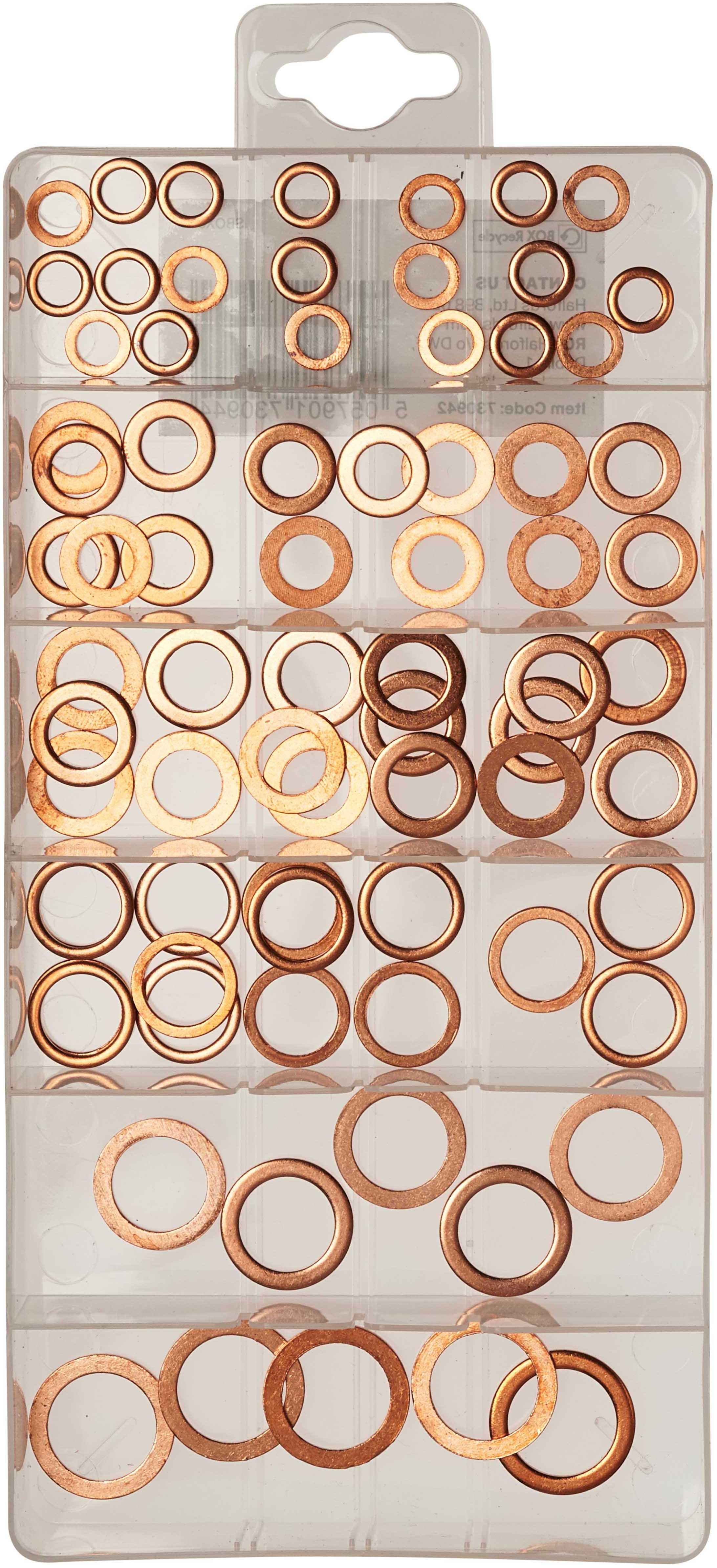 Halfords Assorted Copper Washers (SBOX814)
