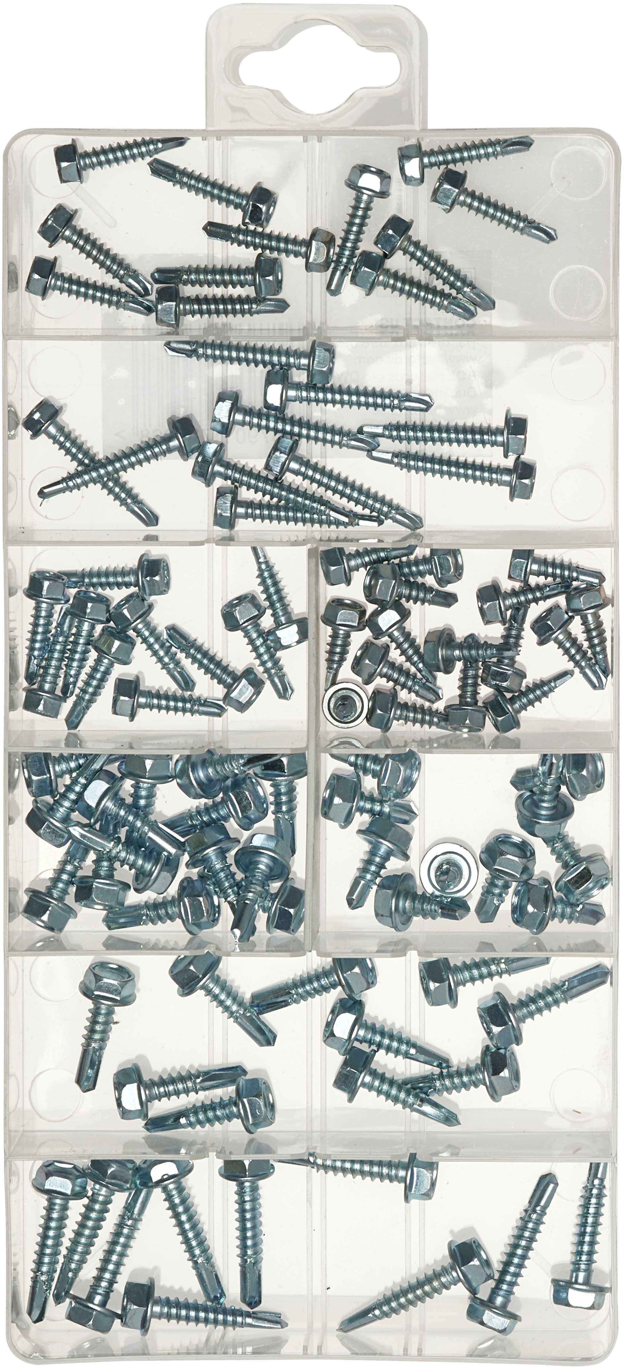 Halfords Assorted Hex Head Self Drill Screws (SBOX821)