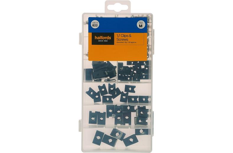 Halfords Assorted U Clips & Screws (SBOX822) Halfords Assorted U Clips & Screws (SBOX822)