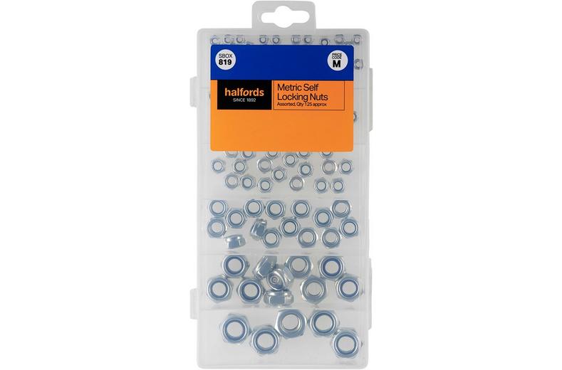 Halfords Metric Self Locking Nuts (SBOX819) Halfords Metric Self Locking Nuts (SBOX819)