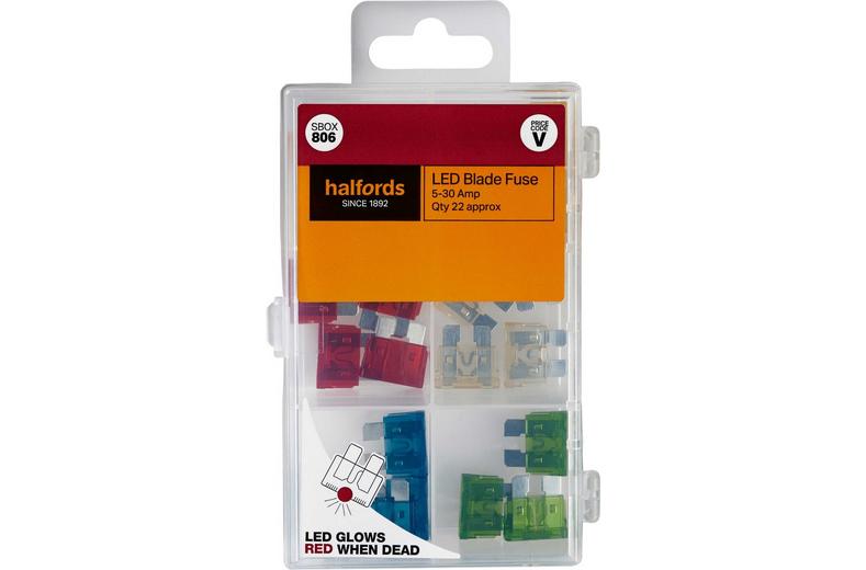 Halfords Assorted LED Blade Fuses (SBOX806) Halfords Assorted LED Blade Fuses (SBOX806)