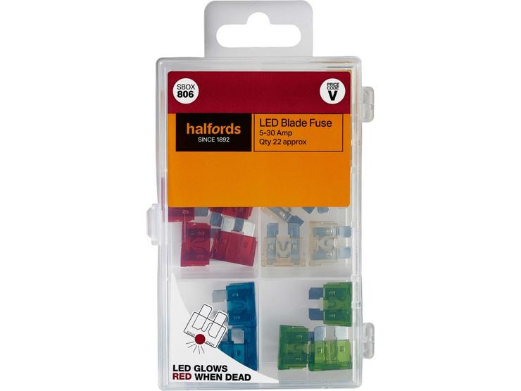 Halfords Assorted LED Blade Fuses (SBOX806)