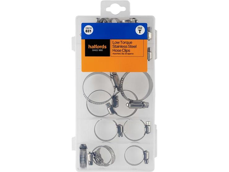 Halfords Assorted Stainless Steel Hose Clip (SBOX831)