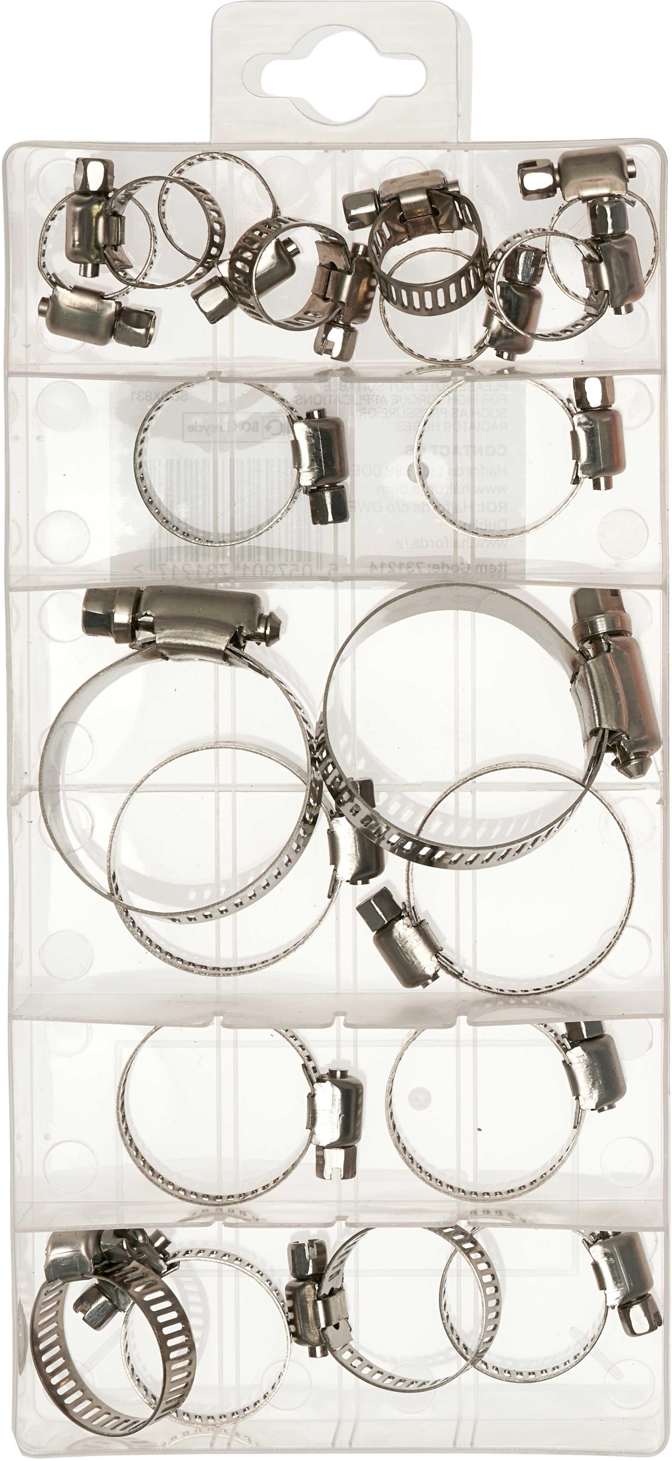 Halfords Assorted Stainless Steel Hose Clip (SBOX831)