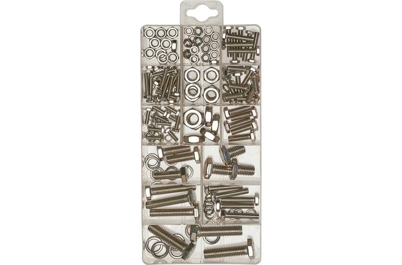 Halfords Assorted Stainless Steel Nuts, Bolts & Washers (SBOX809) Halfords Assorted Stainless Steel Nuts, Bolts & Washers (SBOX809)