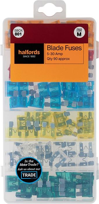 Halfords Assorted Blade Fuses (SBOX801)