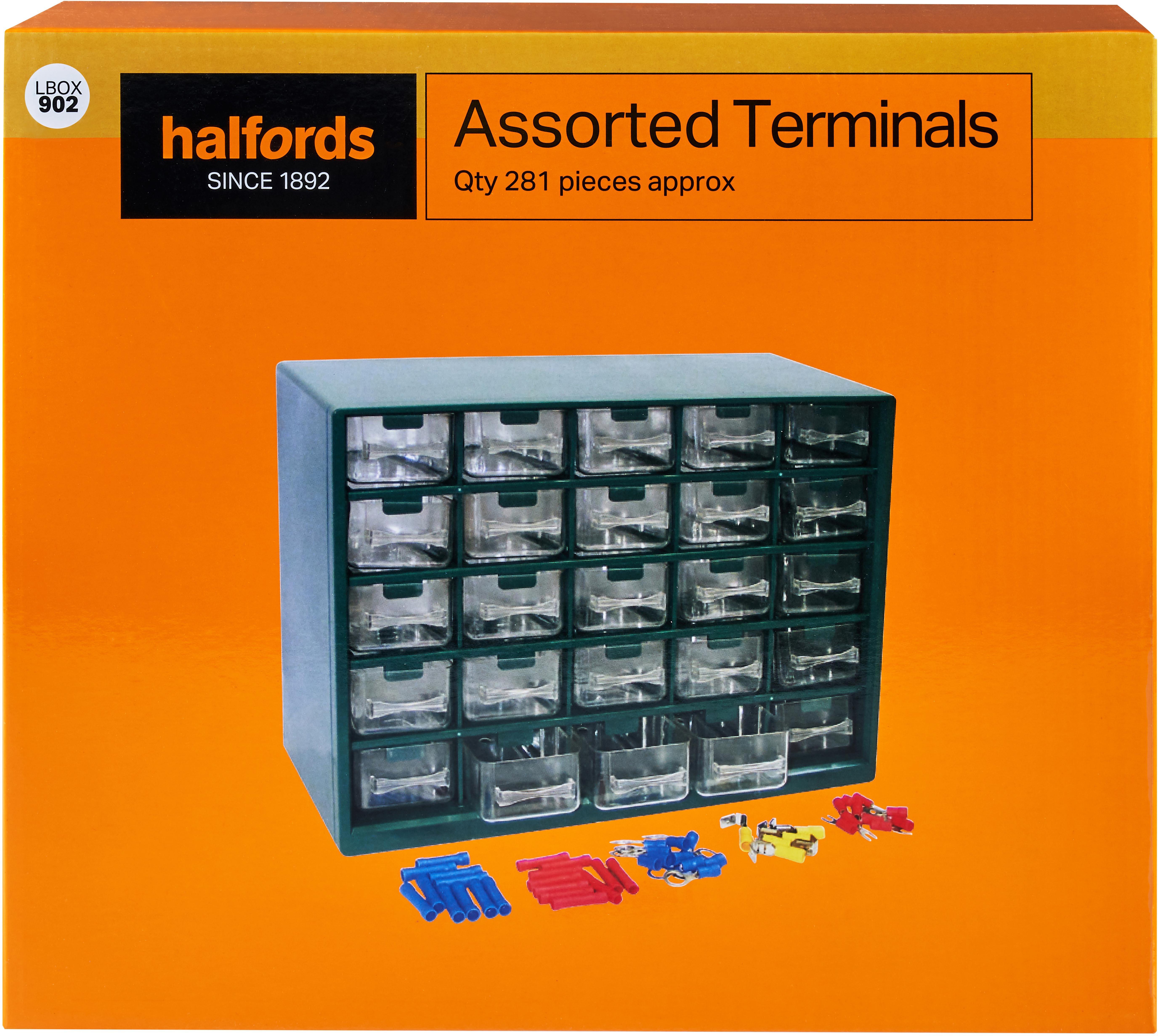 Halfords Assorted Electrical Terminal Draw Box (LBOX902)