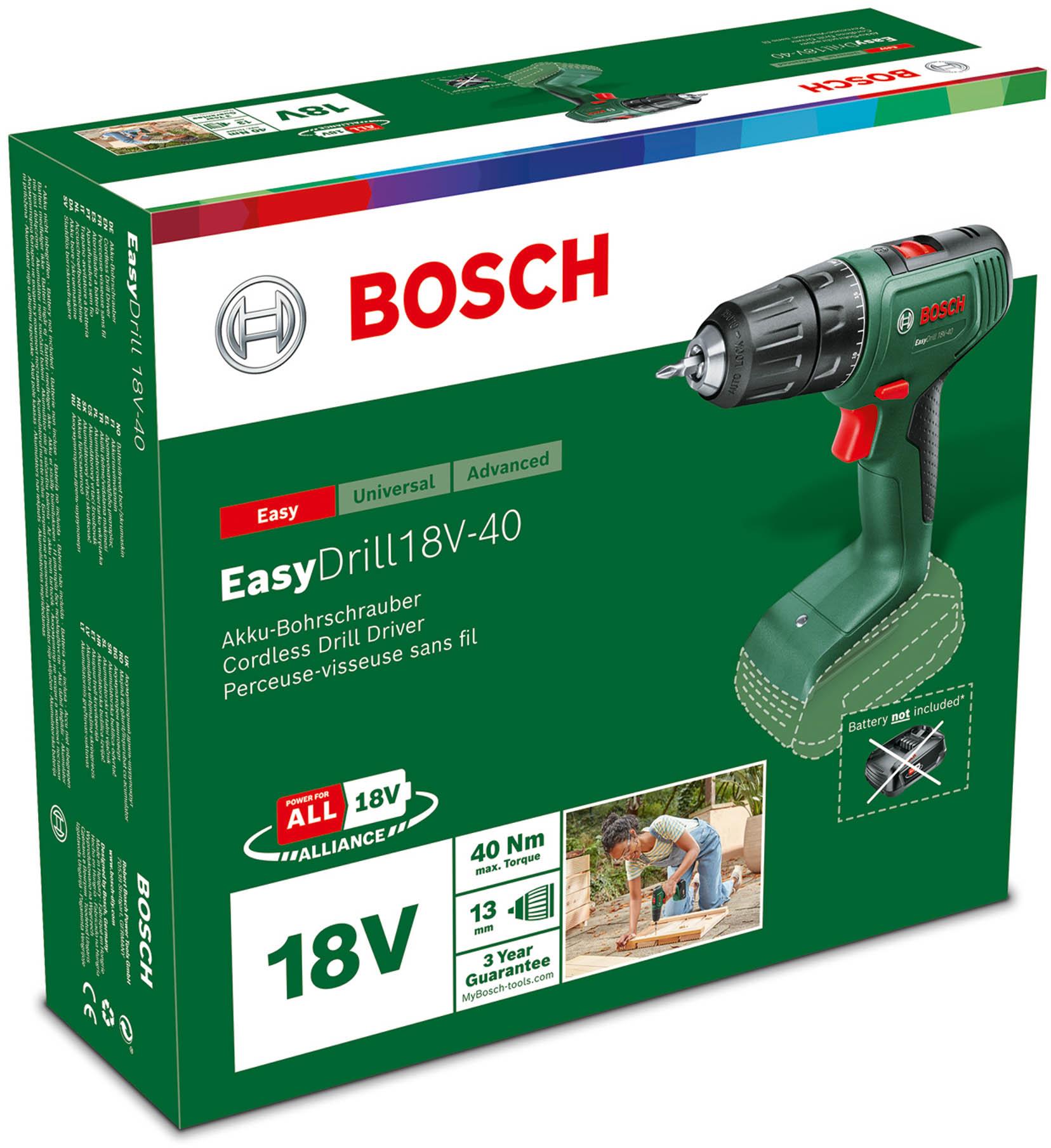 Bosch EasyDrill 18V-40 Cordless Drill Drivers (Bare Tool)
