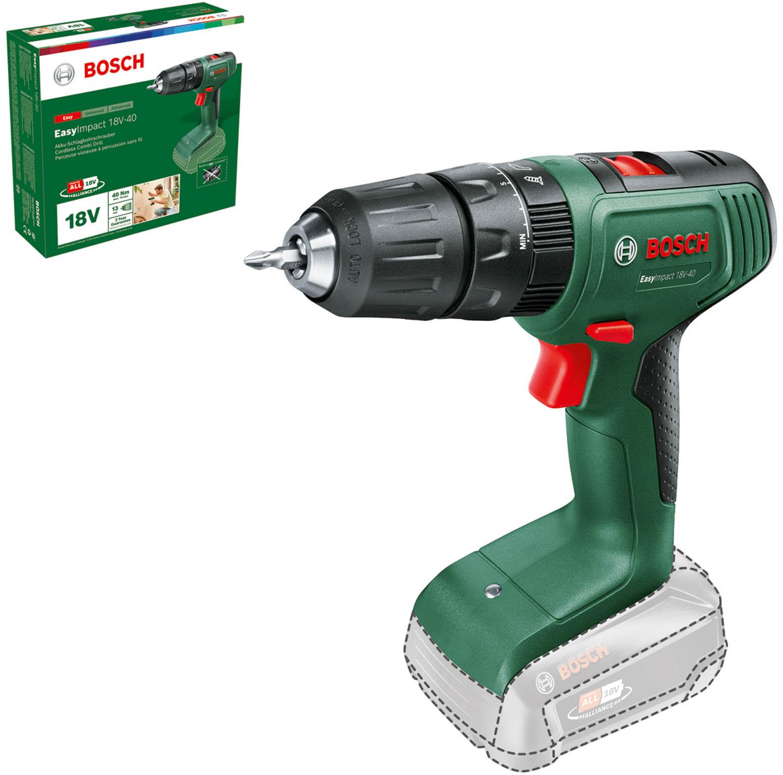 Bosch 18V-40 EasyImpact Cordless Hammer Drill Drivers (Bare Tool)