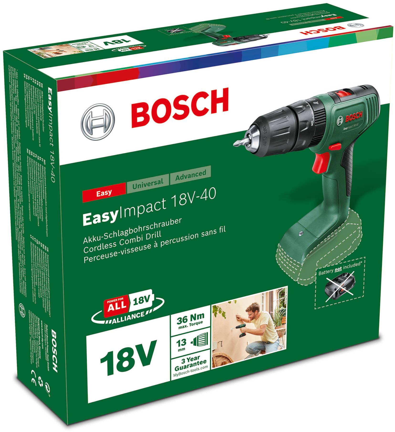 Bosch 18V-40 EasyImpact Cordless Hammer Drill Drivers (Bare Tool)