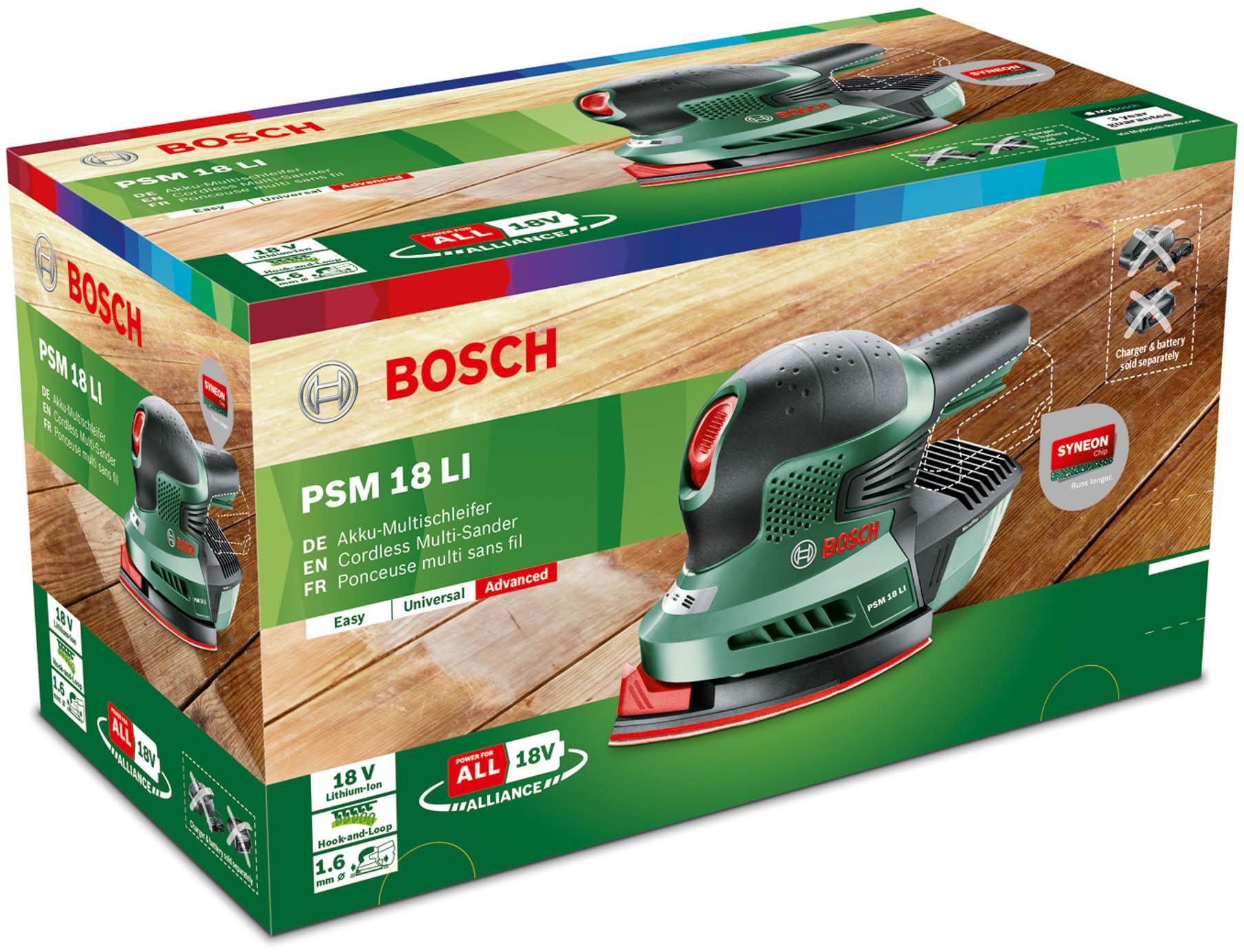 Bosch 18V Cordless Multi Sander PSM 18 Li (Bare Tool)