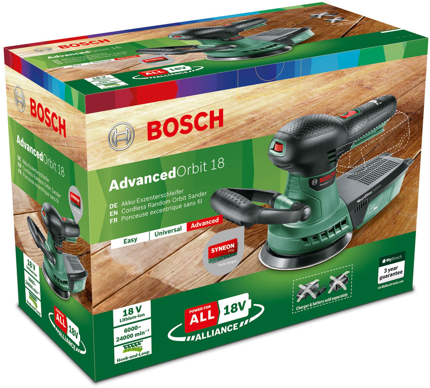 Bosch 18V AdvancedOrbit Cordless Orbital Sander (Bare Tool)