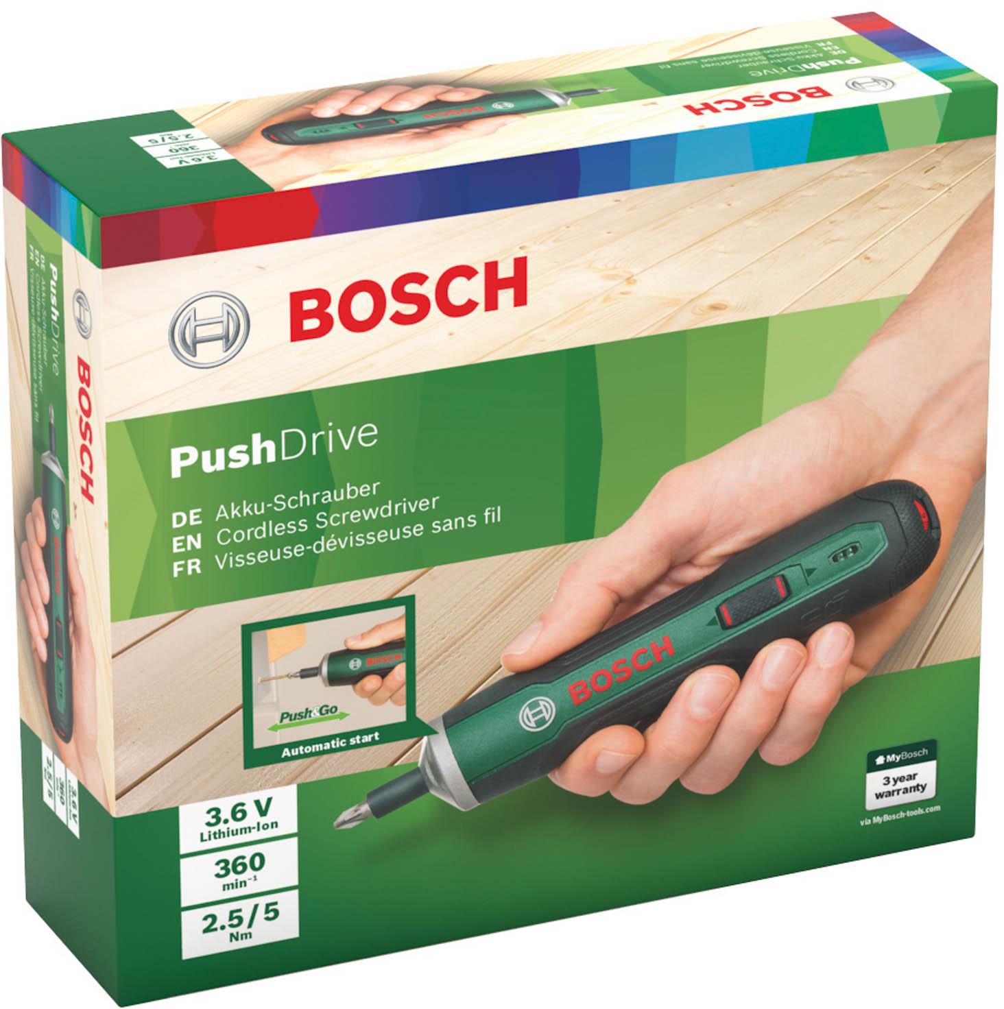 Bosch PushDrive 3.6V Cordless Screwdriver