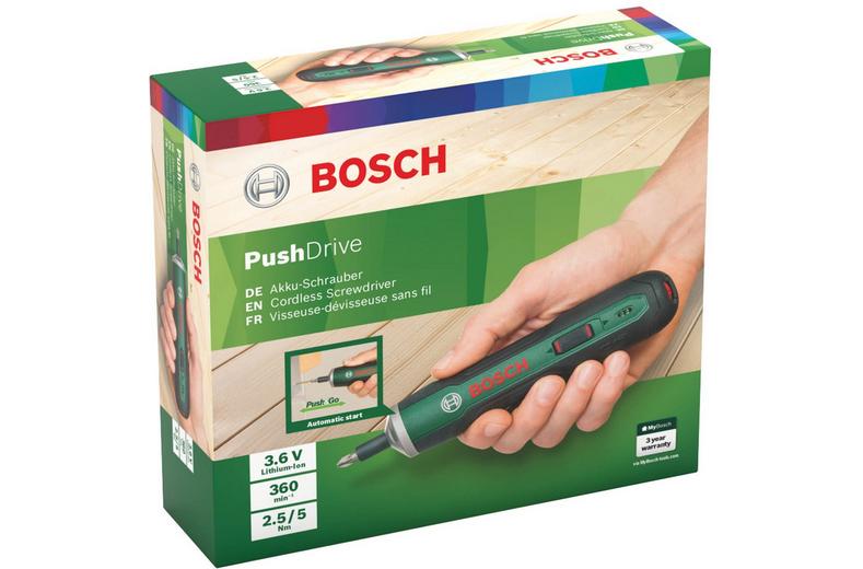 Bosch PushDrive 3.6V Cordless Screwdriver Bosch PushDrive 3.6V Cordless Screwdriver