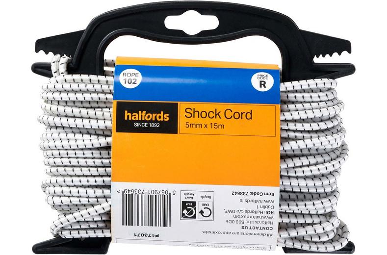 Halfords Elasticated Shock Cord Reel 5mm (ROPE102) Halfords Elasticated Shock Cord Reel 5mm (ROPE102)