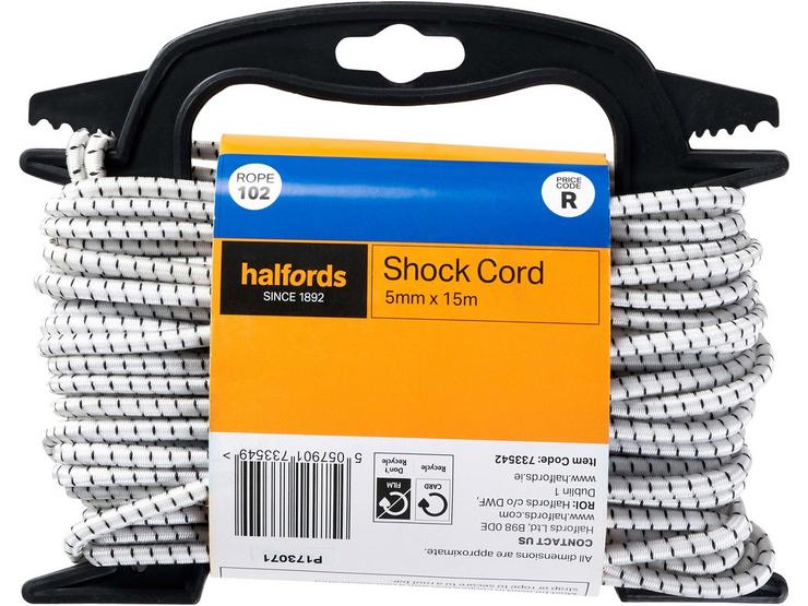 Halfords Elasticated Shock Cord Reel 5mm (ROPE102)