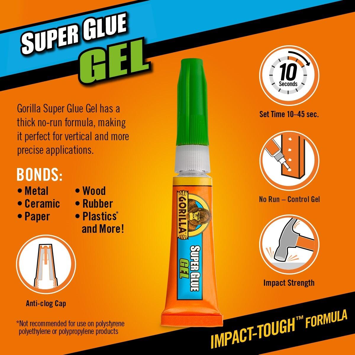 Gorilla Super Glue Gel 2x3g
