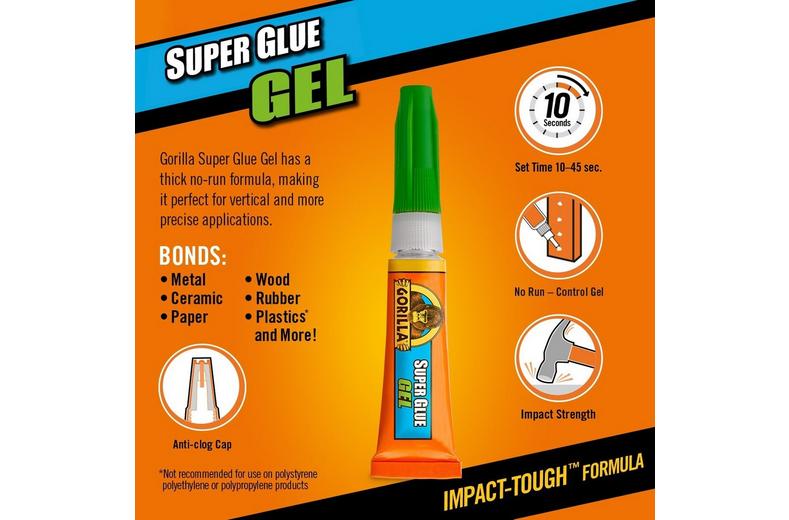 Gorilla Super Glue Gel 2x3g Gorilla Super Glue Gel 2x3g
