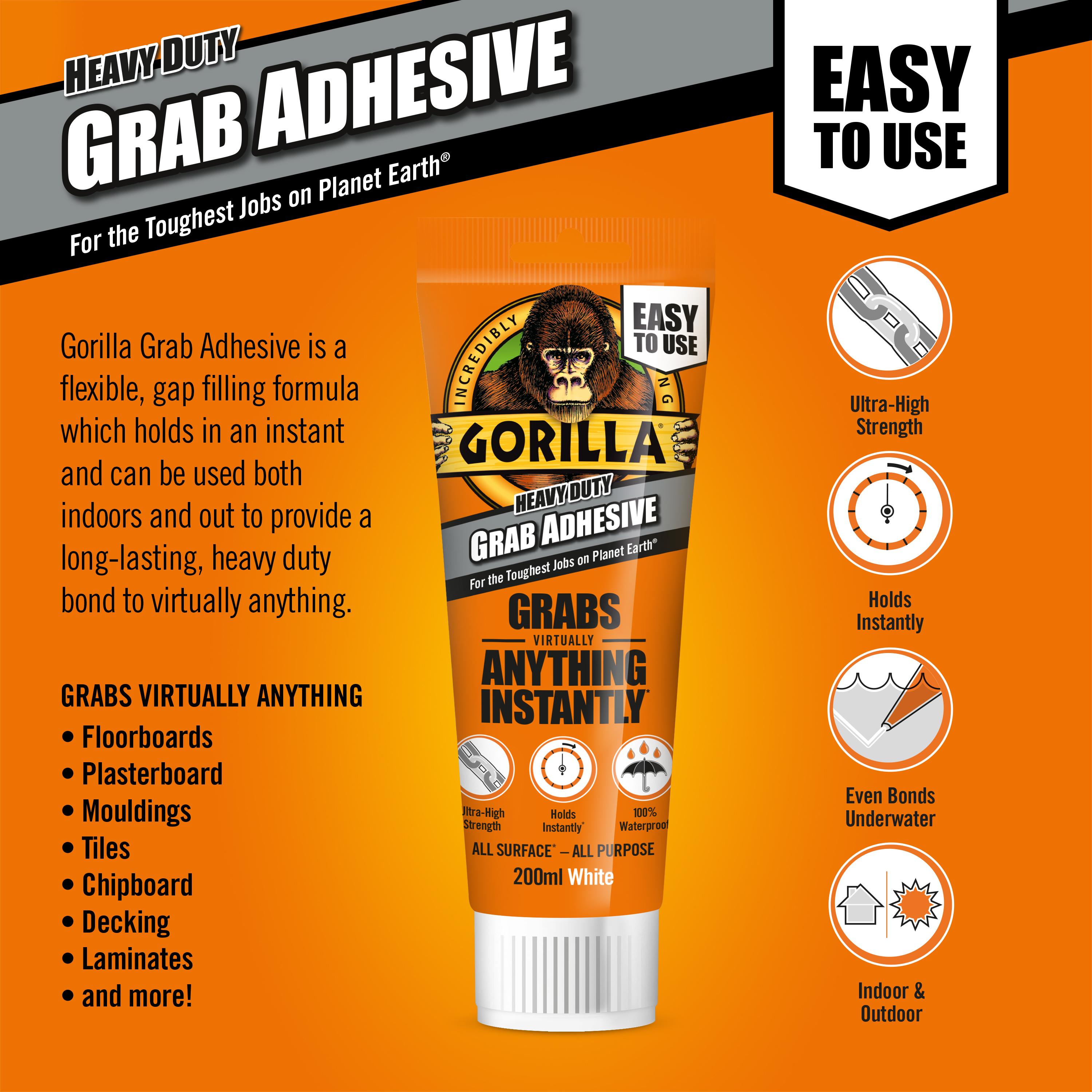 Gorilla Grab Adhesive White 200ml