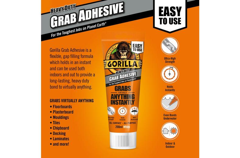 Gorilla Grab Adhesive White 200ml Gorilla Grab Adhesive White 200ml