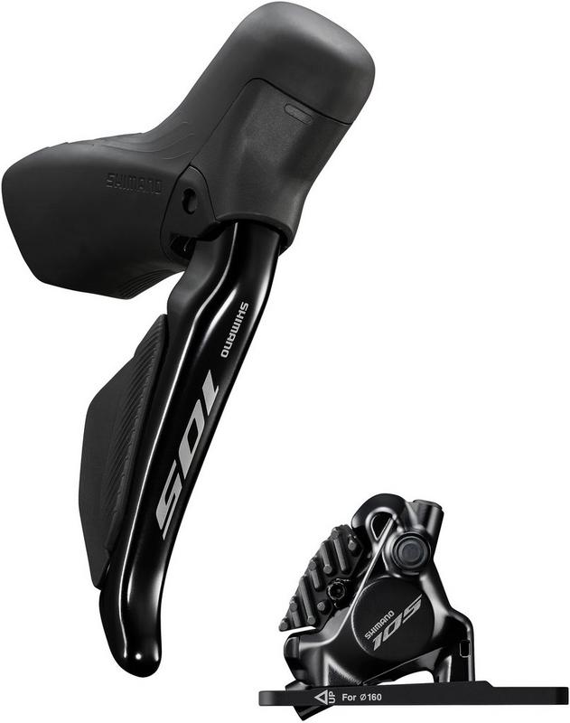 Halfords Shimano 105 R7170 Di2 Hydraulic Disc STI Lever/Calliper Set, Di2 E-Tube STI Set, RH Front | Extra 8% off for BC Members