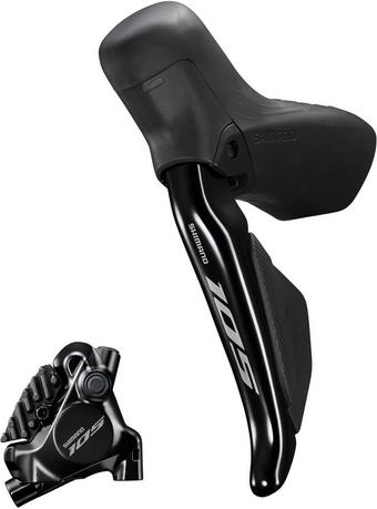 Shimano 105 R7170 Di2 Hydraulic Disc STI Lever/Calliper Set, Di2 E-Tube STI Set, LH Rear