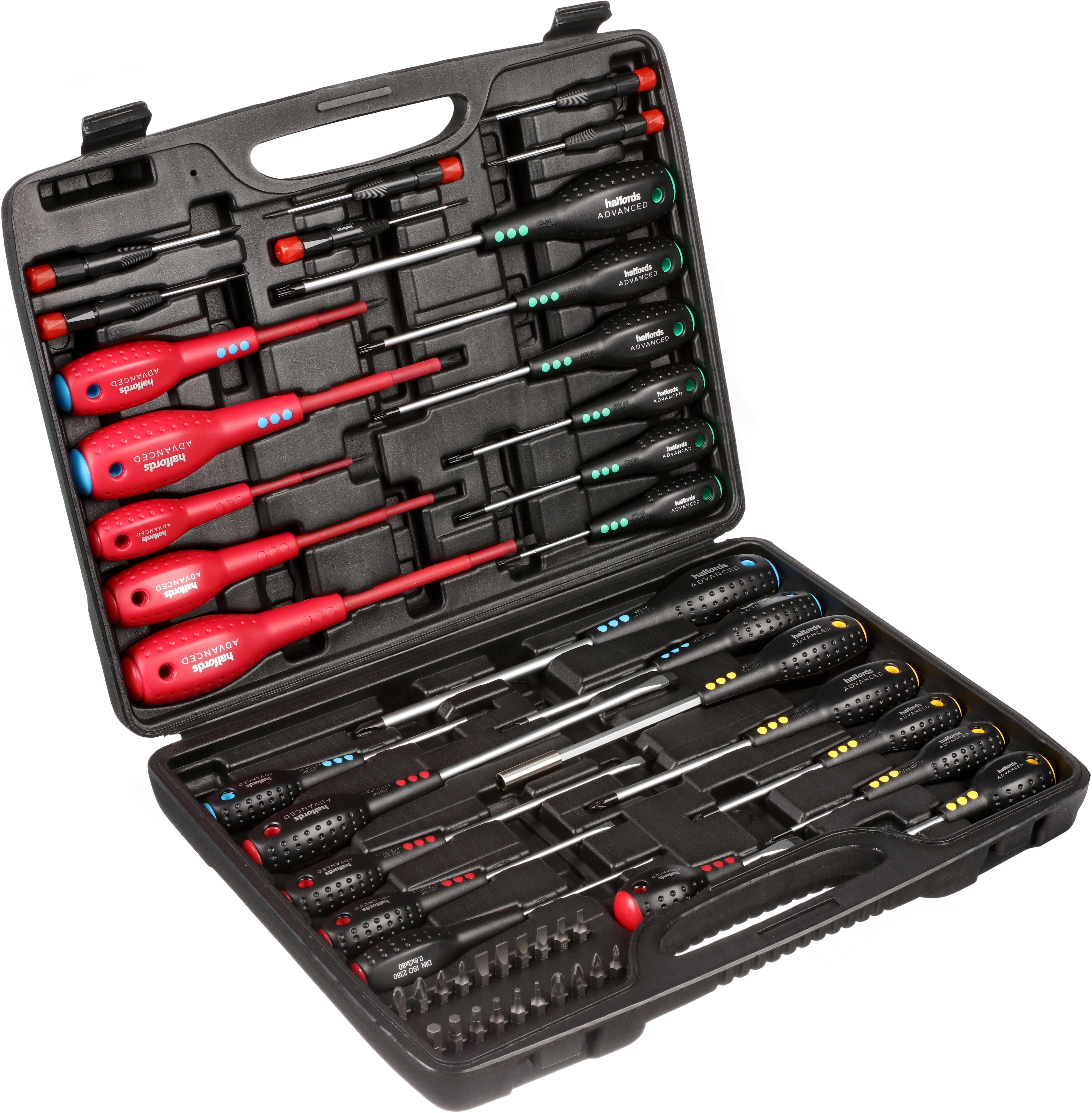 Halfords Advanced 200 Piece Socket and Ratchet Spanner Set & 50pc Screwdriver Set Bundle