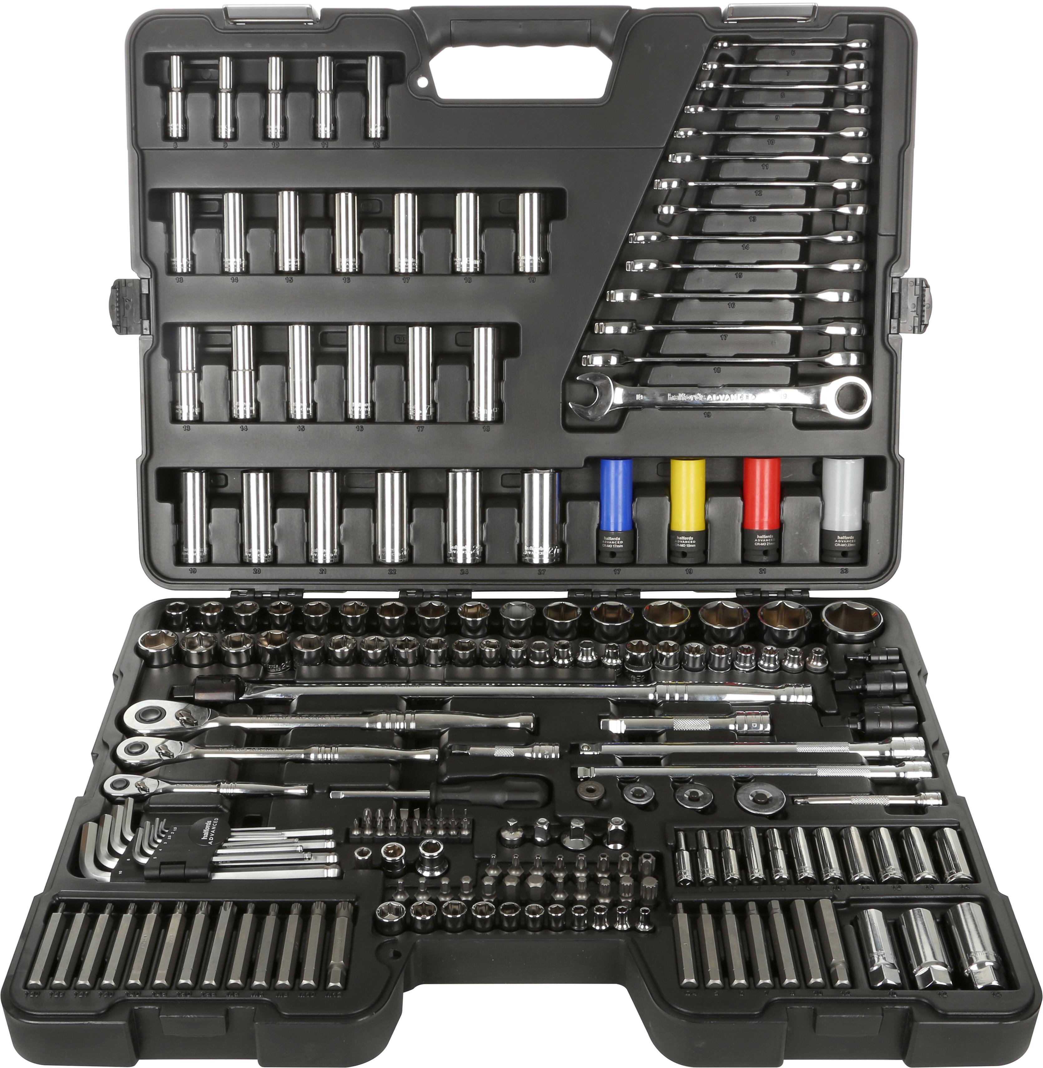 Halfords Advanced 200 Piece Socket and Ratchet Spanner Set