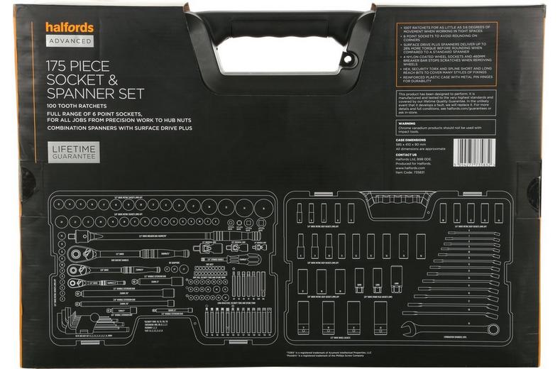 Halfords Advanced 175 Pc Socket & Spanner Set Halfords Advanced 175 Pc Socket & Spanner Set