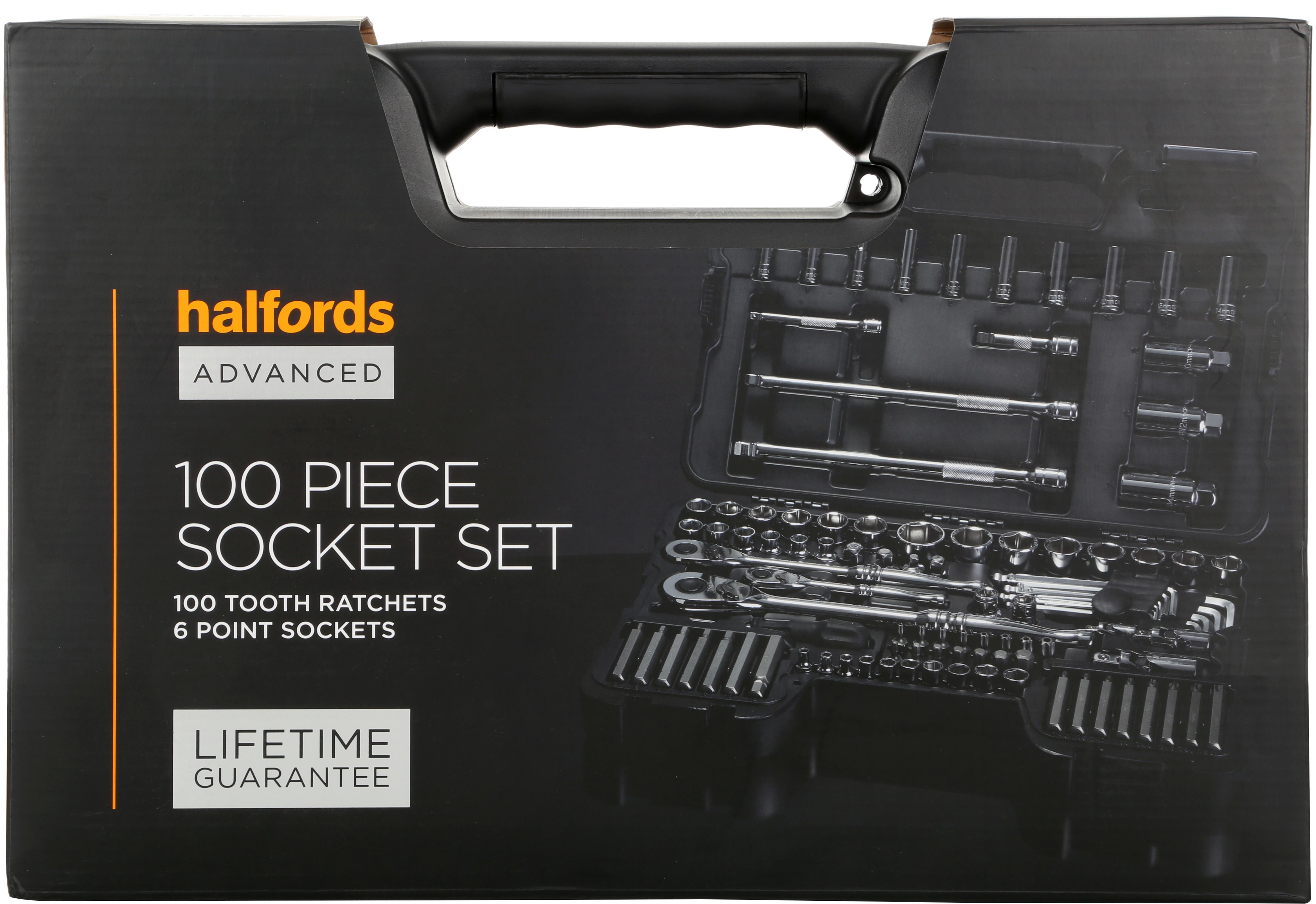 Halfords Advanced 100 Pc Socket Set