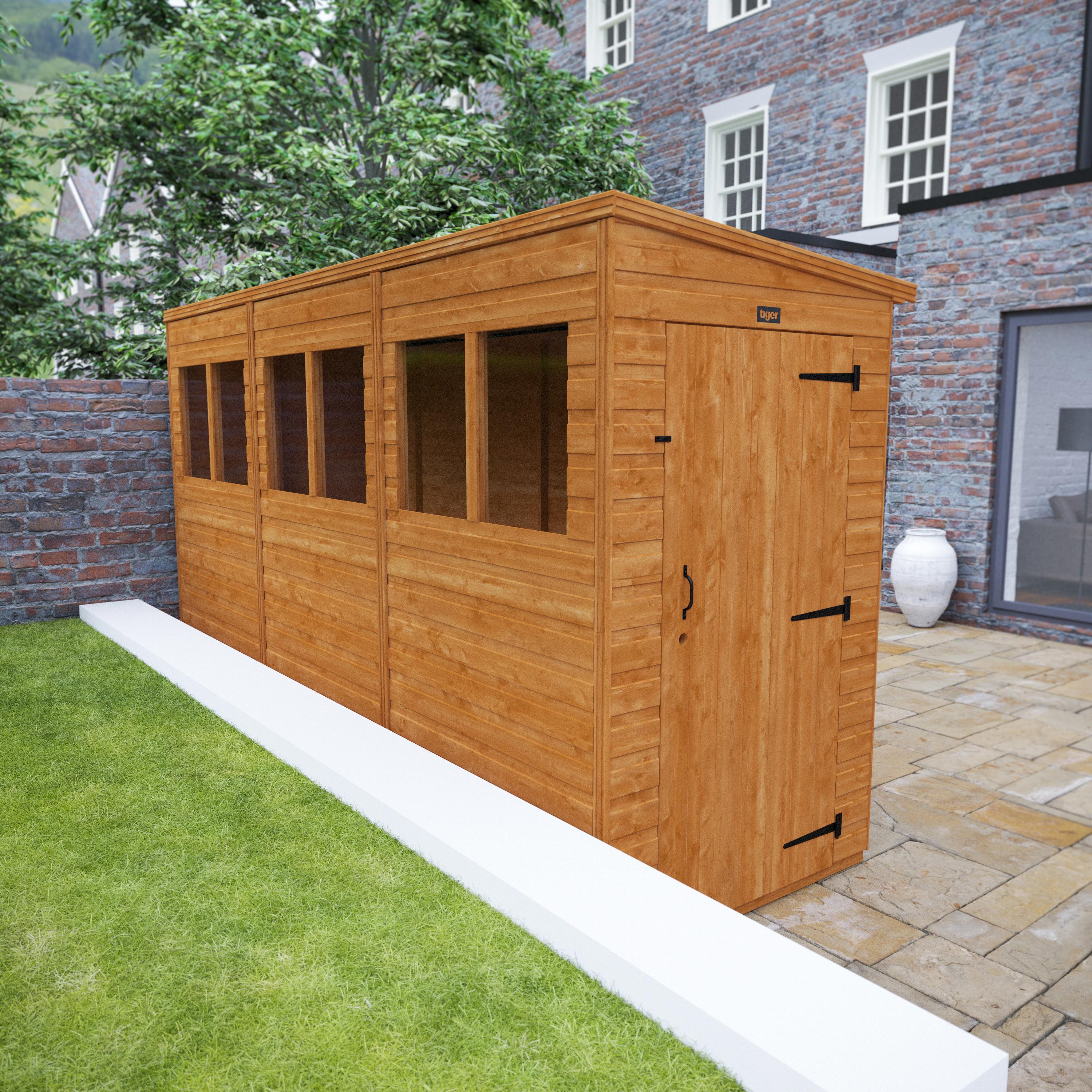 TigerFlex Shiplap Pent Shed 12x6