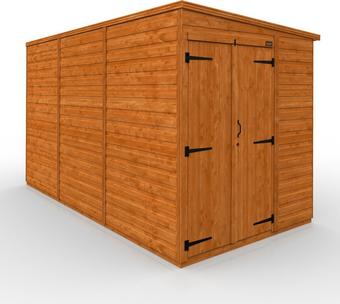 TigerFlex Shiplap Pent Windowless Double Door Shed