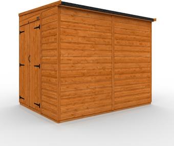 TigerFlex Shiplap Pent Windowless Double Door Shed 8x6