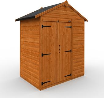 TigerFlex Shiplap Apex Windowless Double Door Shed 4x6