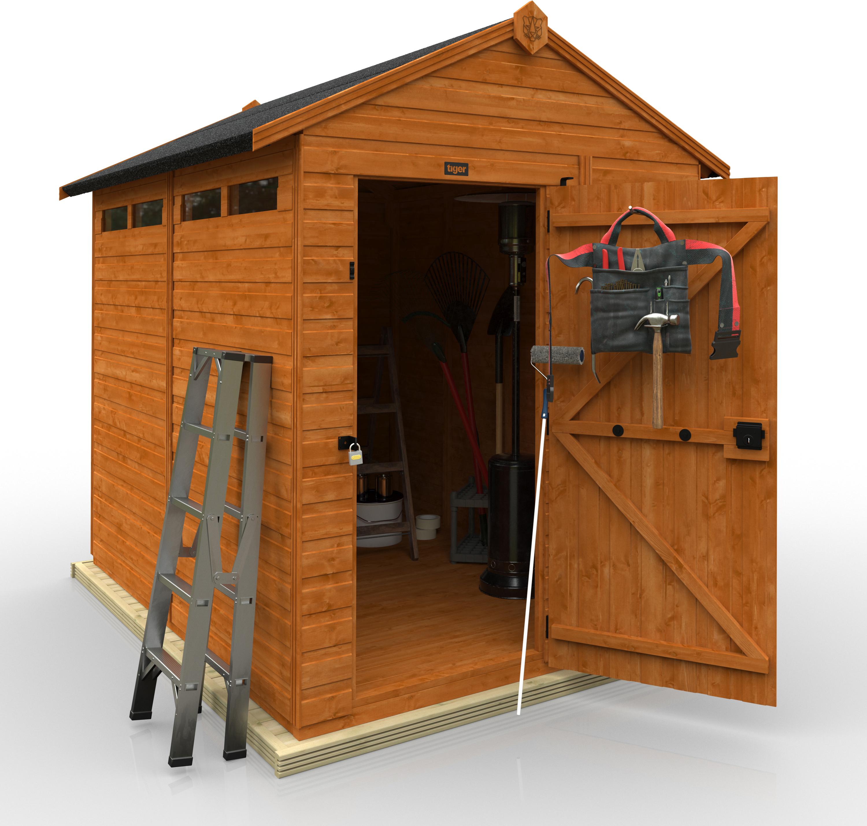 TigerFlex Shiplap Apex Security Shed