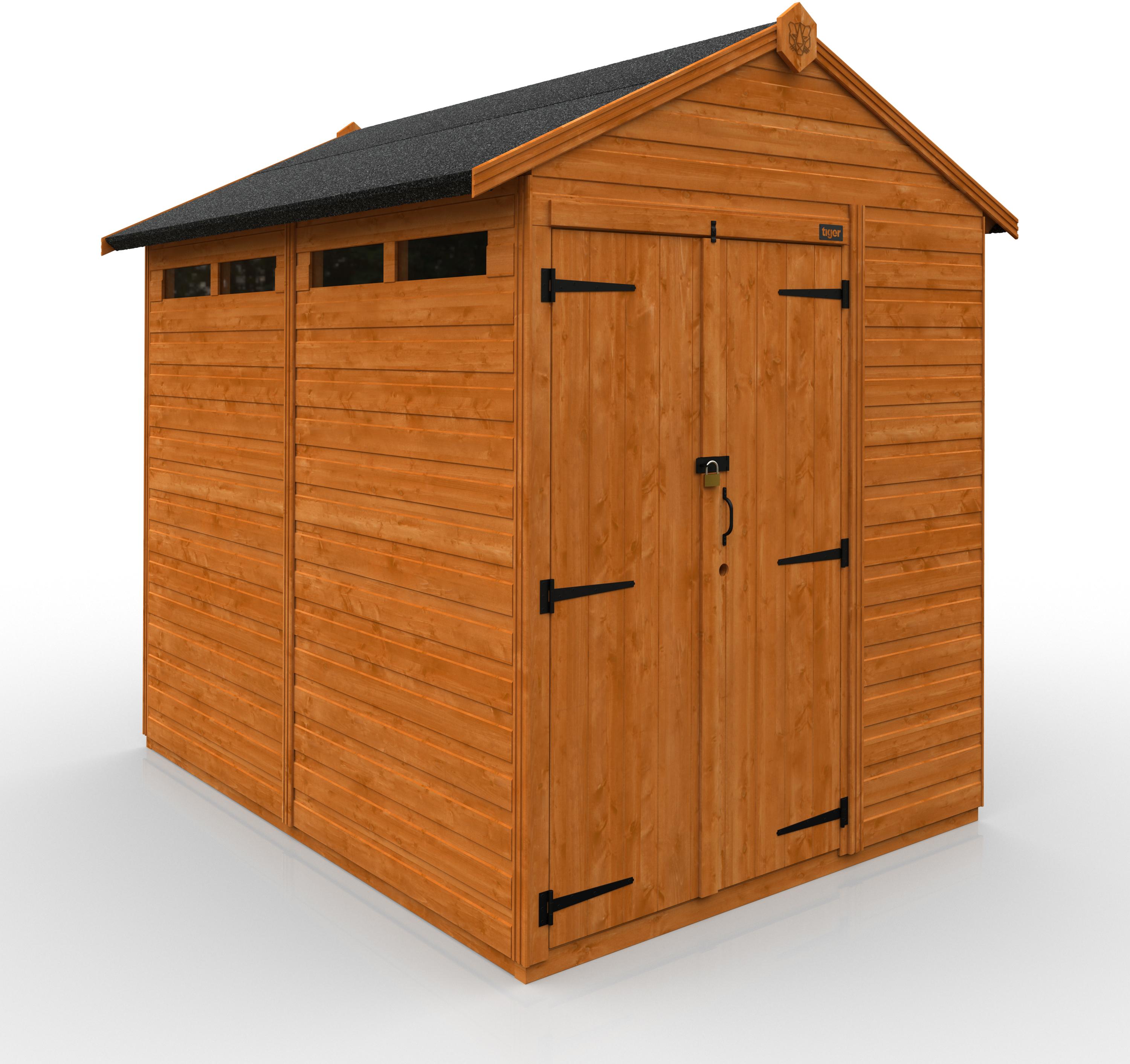 TigerFlex Shiplap Apex Security Double Door Shed